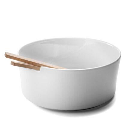 LSA Collective Salad Bowl & Ash Servers 26cm White