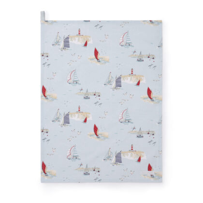 Sophie Allport Coastal Boats Tea Towel