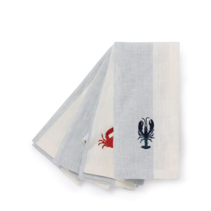 Sophie Allport Coastal Boats Linen Napkins 4pc